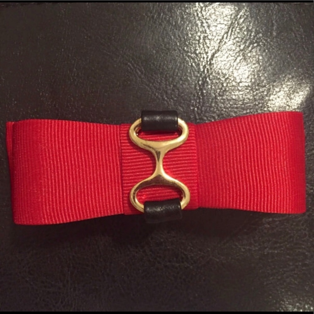 Elegant Handmade Red Hair Bow